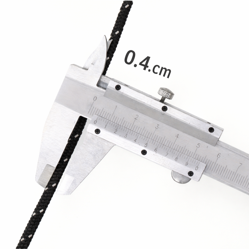 4m Zeltspannleine Schwarz mit Ratsche
