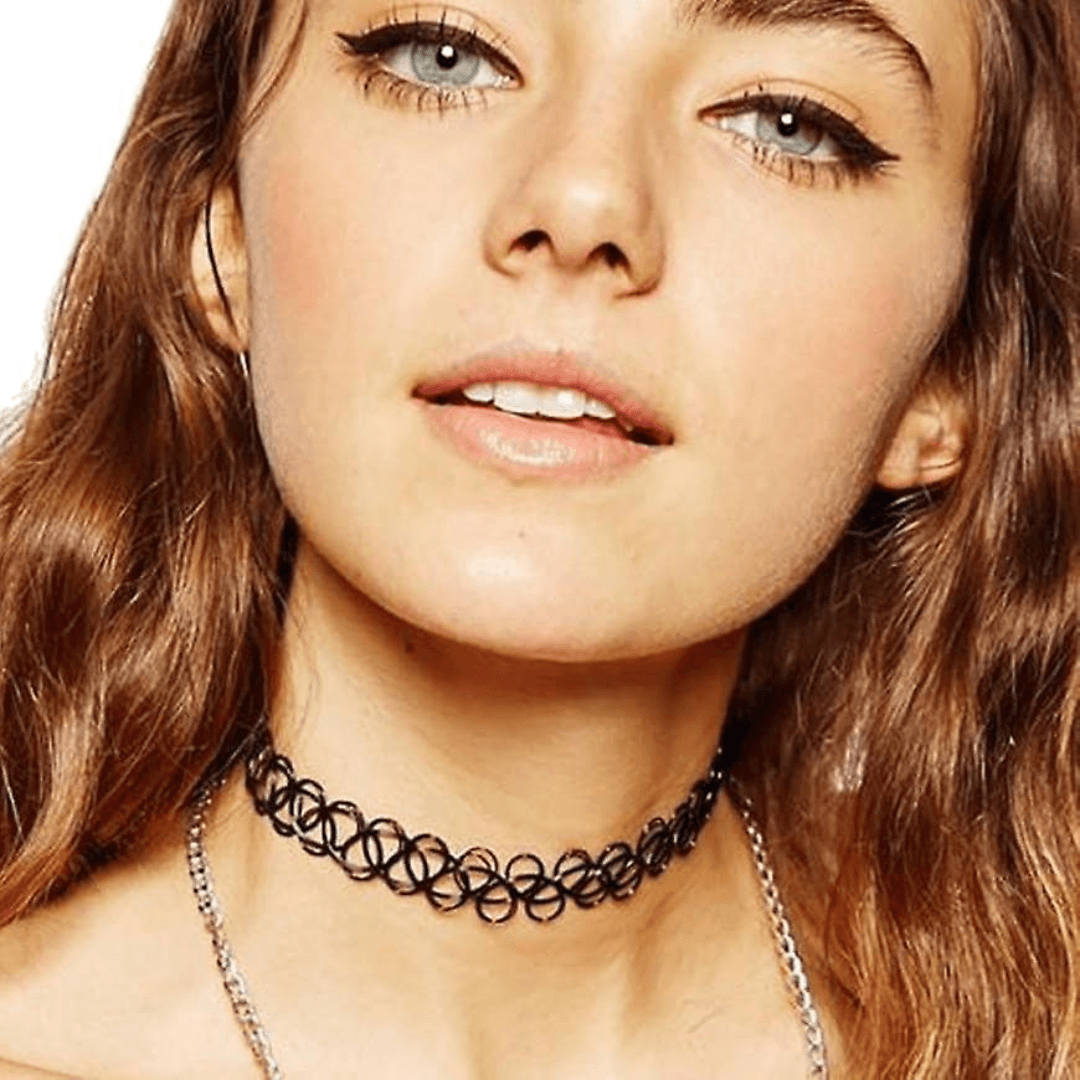 Choker Halsband Schwarz 12 teilig - FestivalStuff