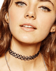 Choker Halsband Schwarz 12 teilig - FestivalStuff