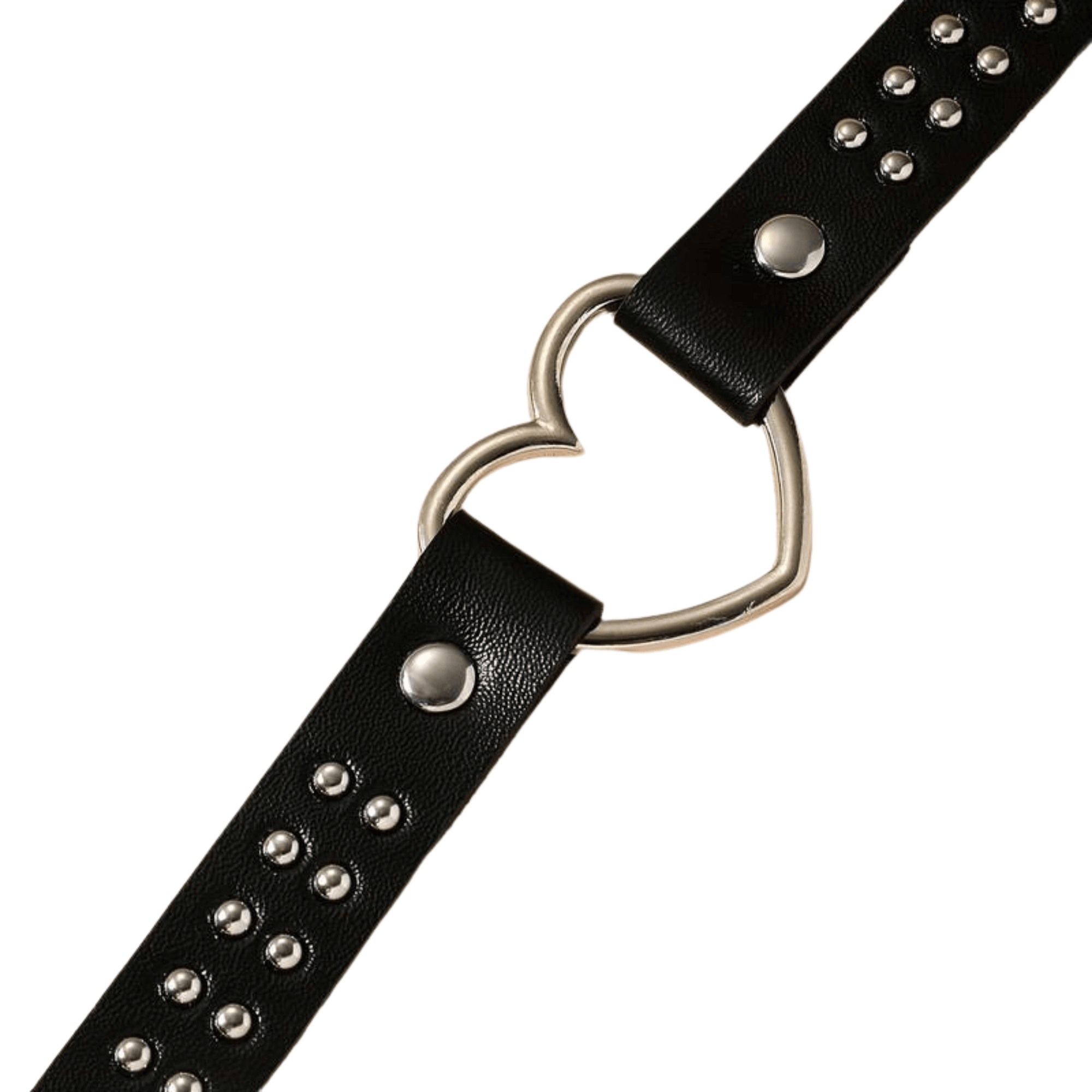 Choker Halsband mit Herz in Leder Optik - FestivalStuff