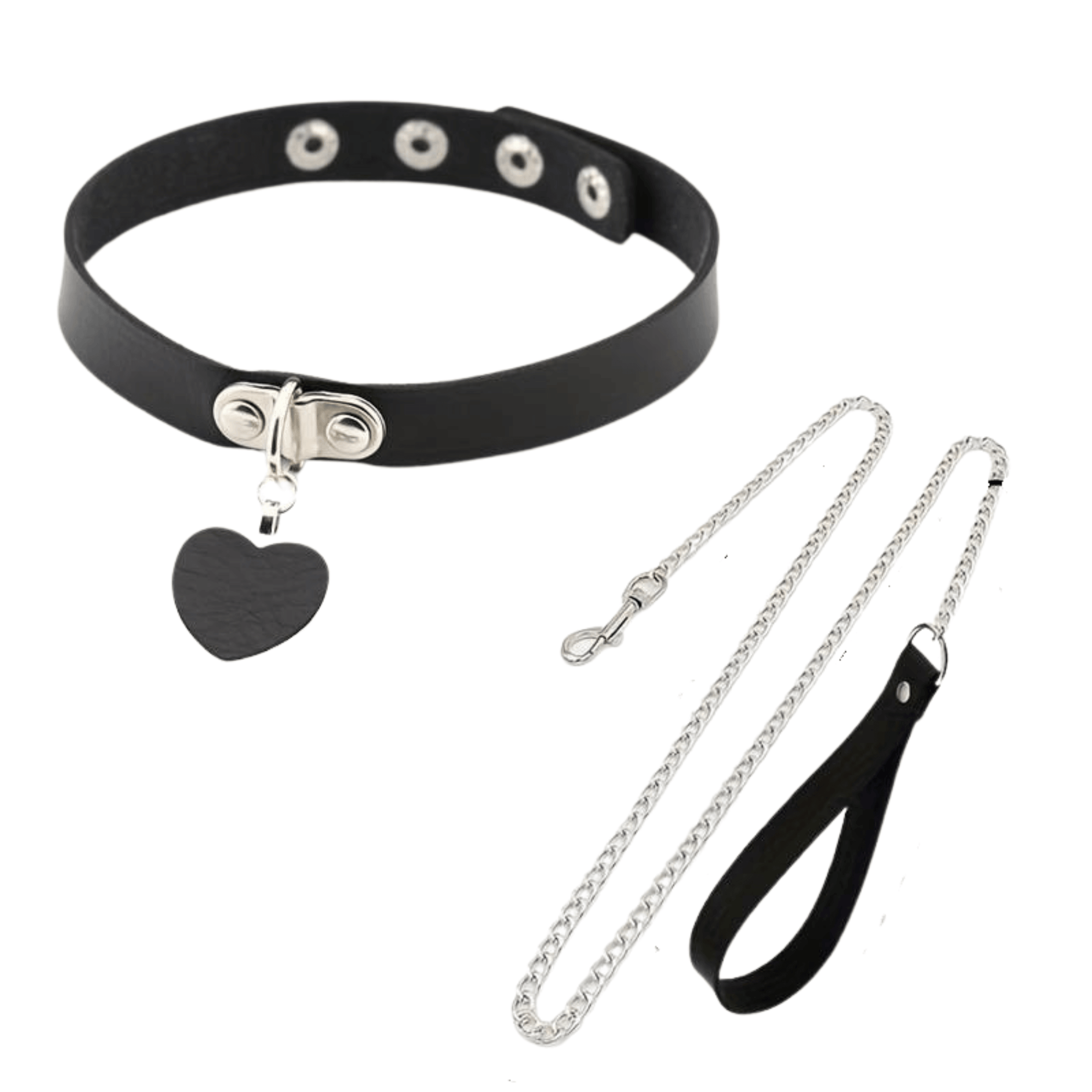 Choker Halsband mit Herz und Kette - FestivalStuff