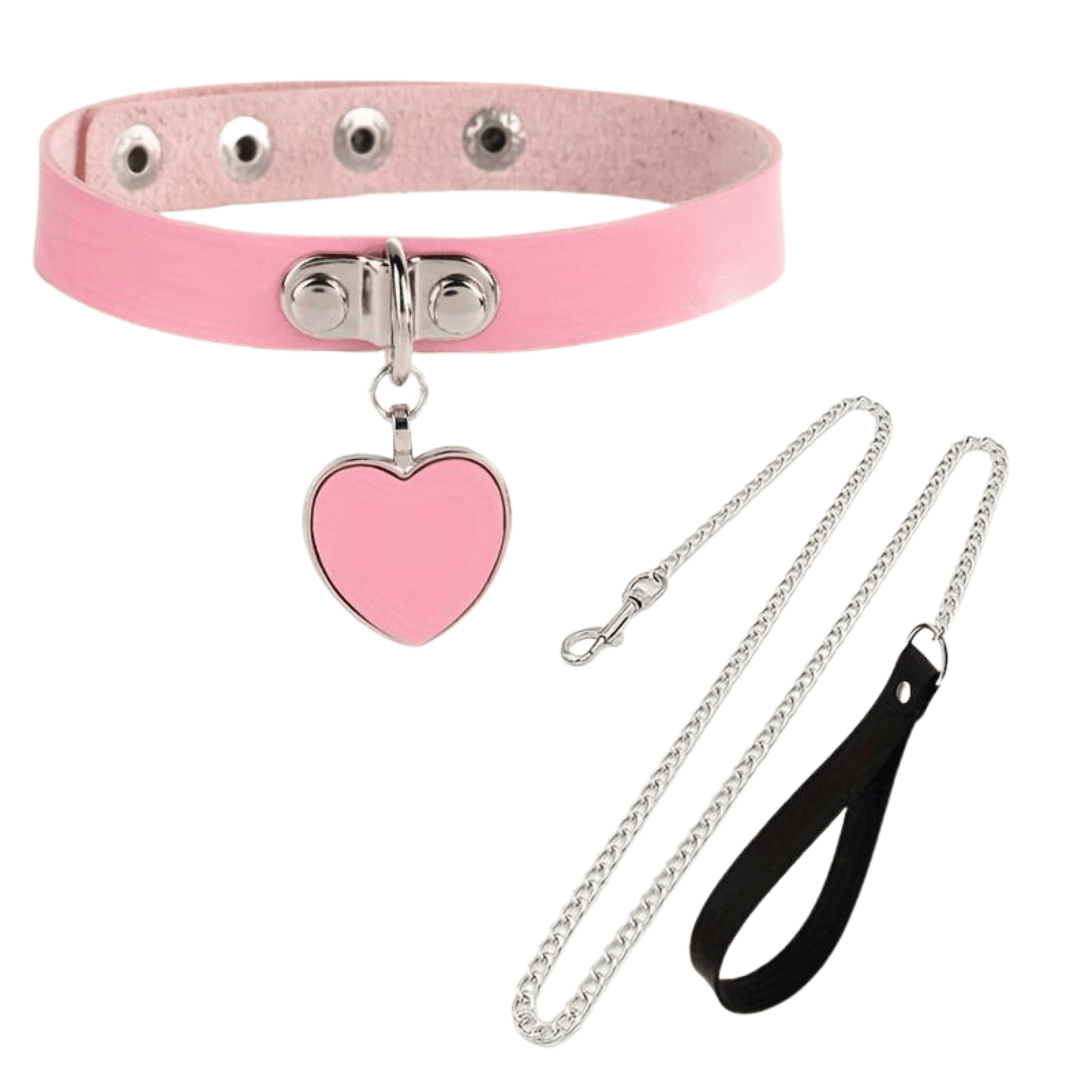 Choker Halsband mit Herz und Kette - FestivalStuff