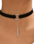 Choker Halsband mit Streifenanhänger - FestivalStuff