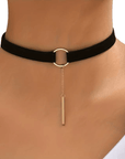 Choker Halsband mit Streifenanhänger - FestivalStuff