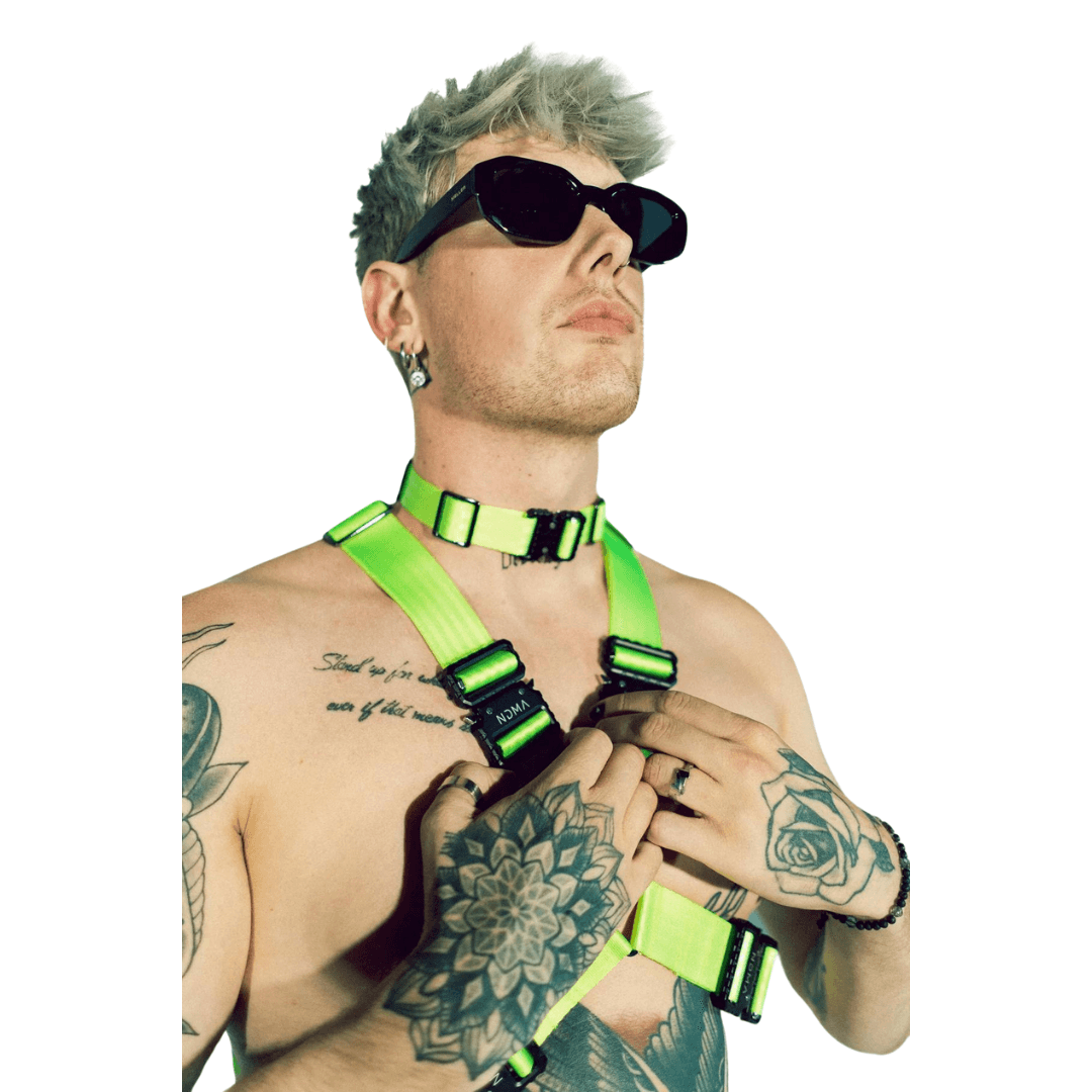 NDMAxGINA Alicia Choker - Lime Green - FestivalStuff