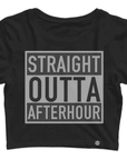 Straight Outta Afterhour Crop Top (schwarz) - FestivalStuff