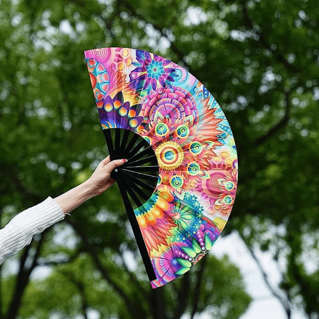 XXL Fächer 64cm Psychedelisch - FestivalStuff