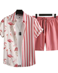 Festival Outfit Flamingo 2-teiliges Rosa
