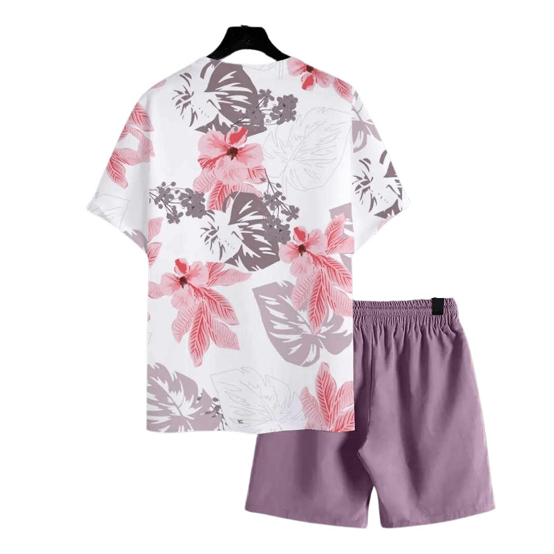 Herren Outfit Blumen 2- teilig # 12 - FestivalStuff