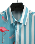 Flamingo 2-teiliges Herren-Outfit Blau - FestivalStuff