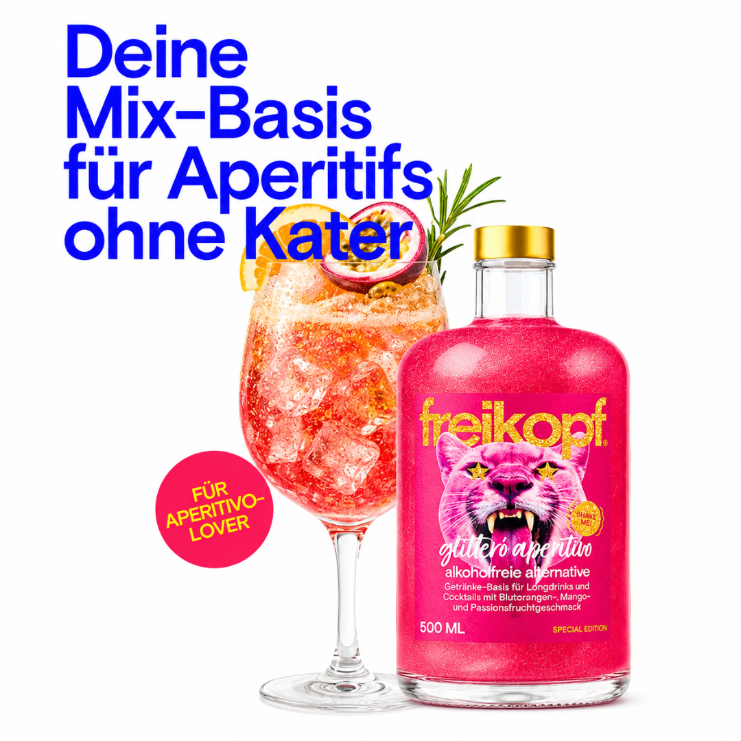 Freikopf Glitteró 500 ml – Alkoholfreie Aperitivo-Basis