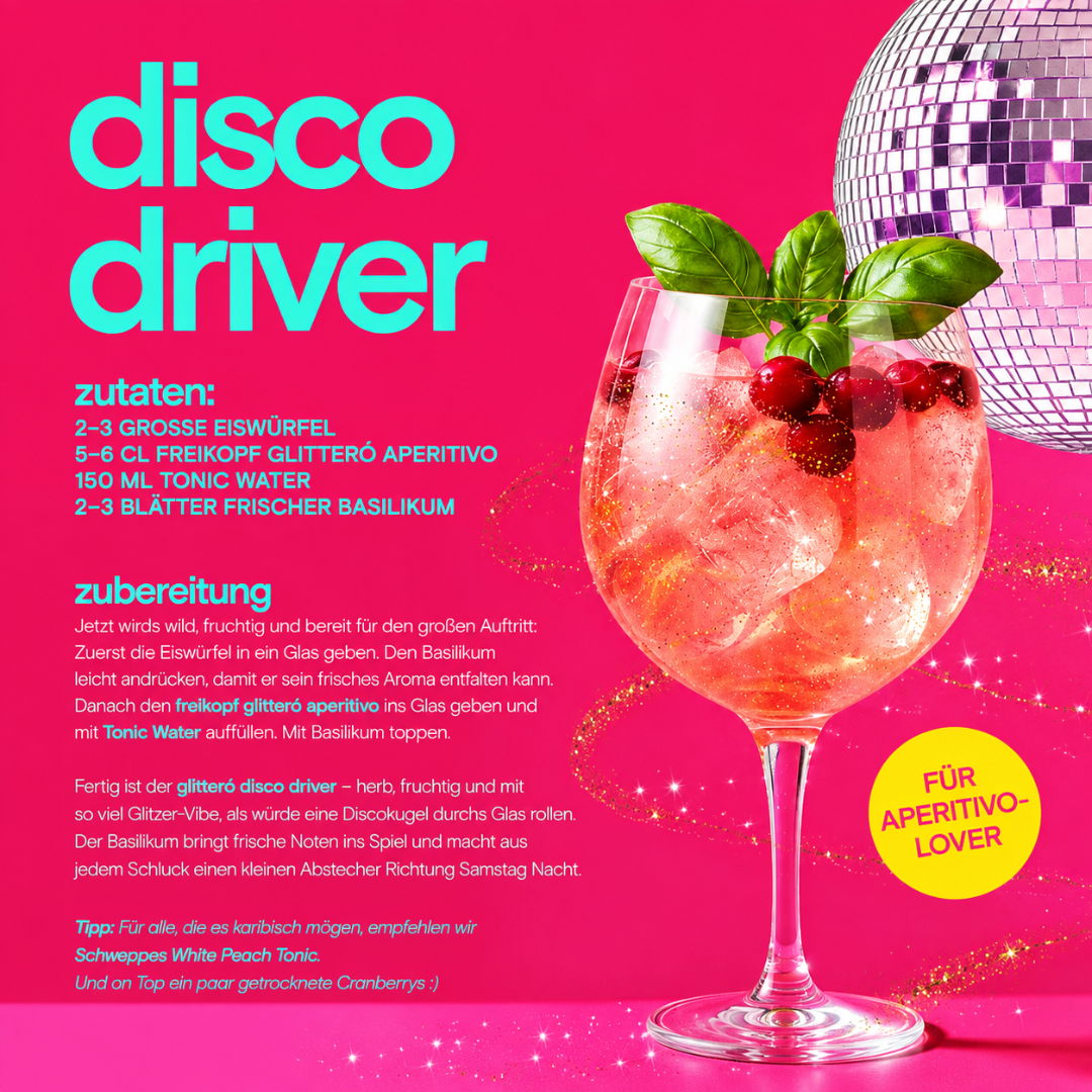 Freikopf Glitteró 500 ml – Alkoholfreie Aperitivo-Basis