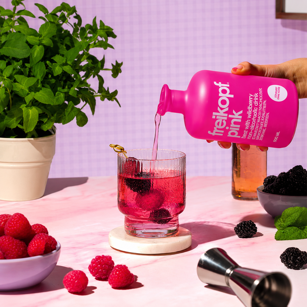 Freikopf Pink 500 ml – Alkoholfreie Wildberry-Mixbasis