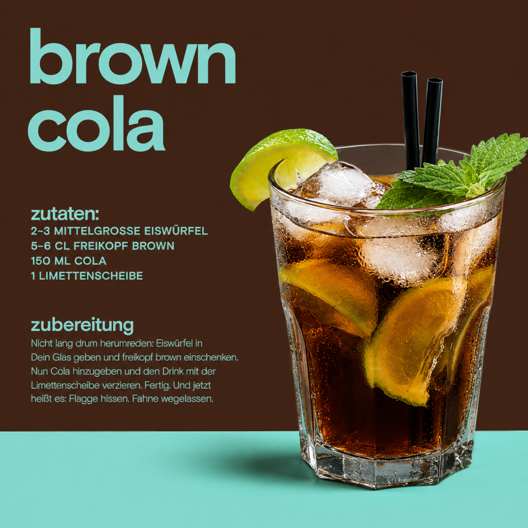 Freikopf Brown 500 ml – Alkoholfreier Rum