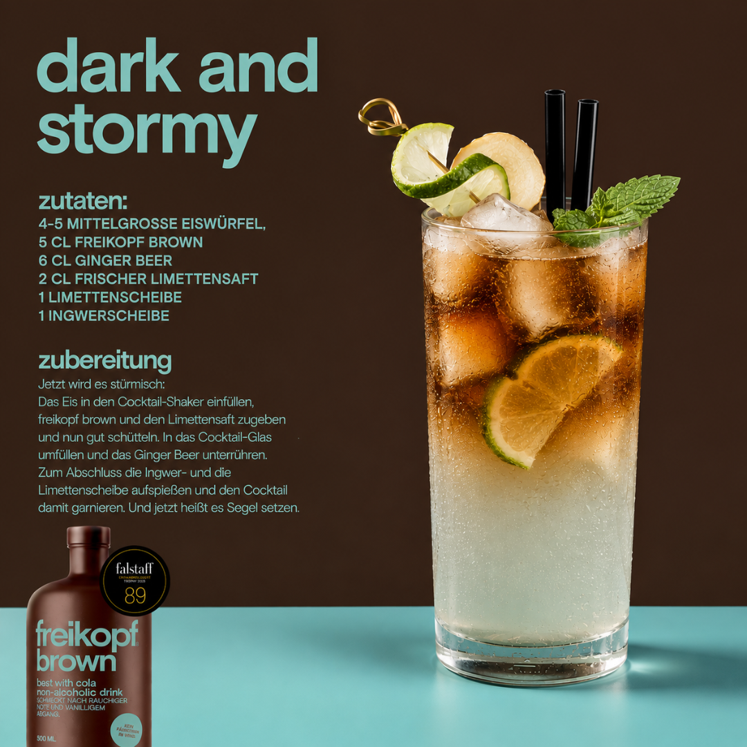 Freikopf Brown 500 ml – Alkoholfreier Rum