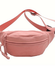 Große Bauchtasche in Rosa mit drei Fächern - FestivalStuff