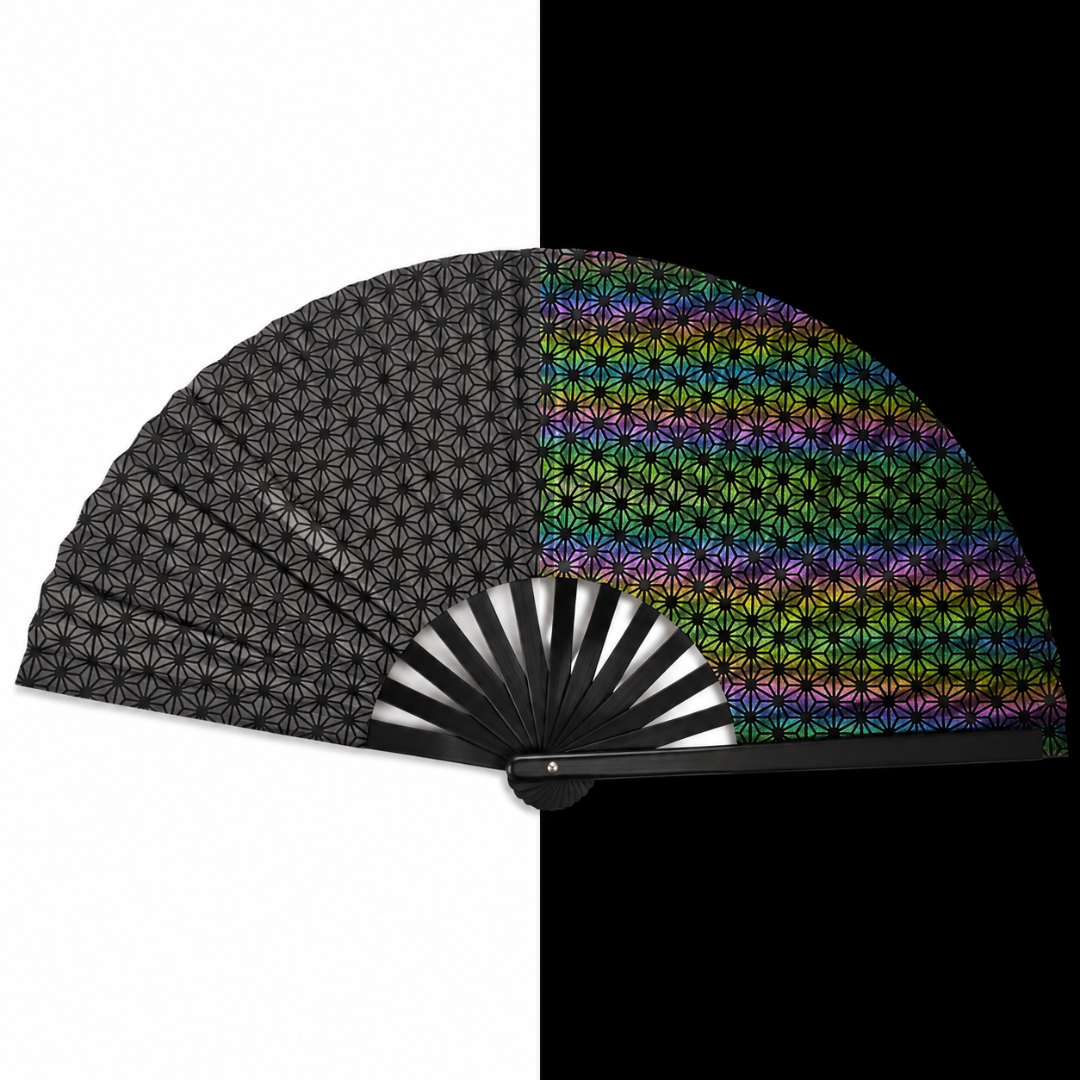 Großer Fächer 64cm Reflective Pattern mit Tasche