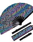 Großer Fächer 64 cm Psy Pattern mit Tasche