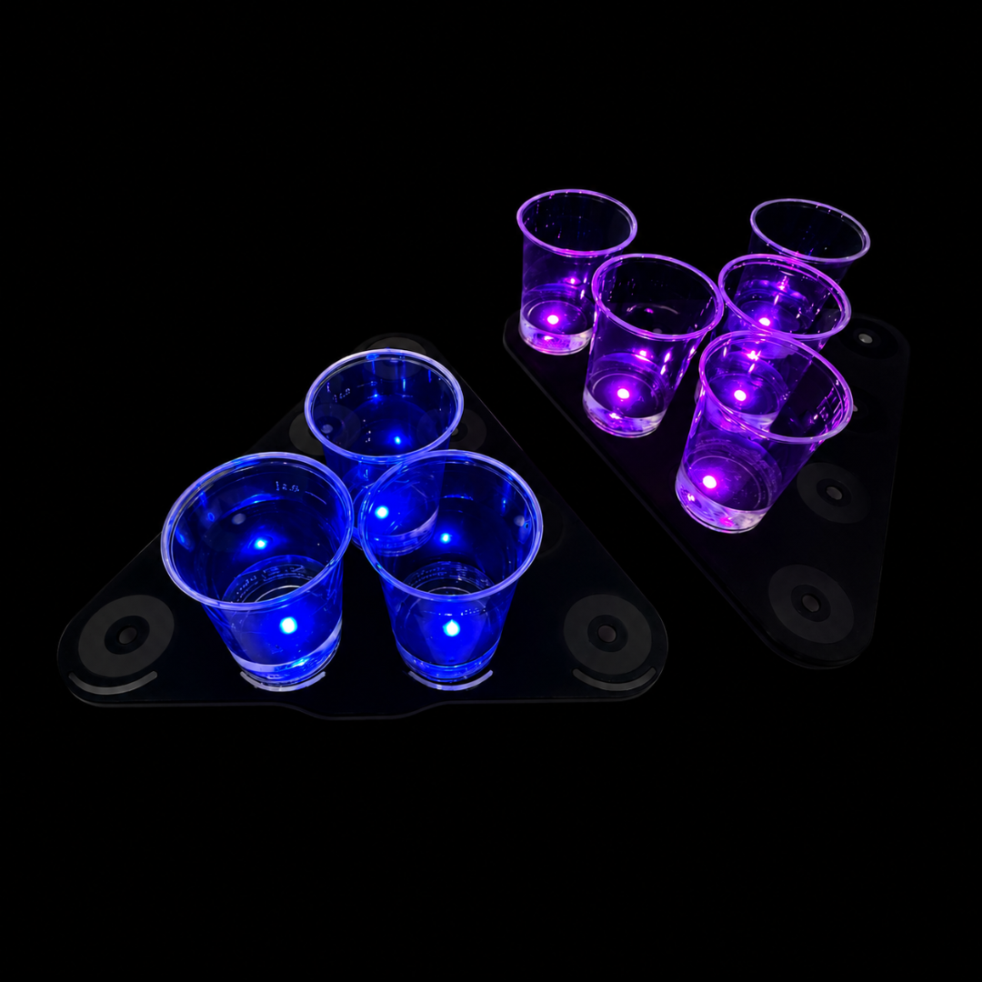 HUB Beer Pong Beleuchtung Set – 22 Becher, 7 Farben & 5 Spielmodi