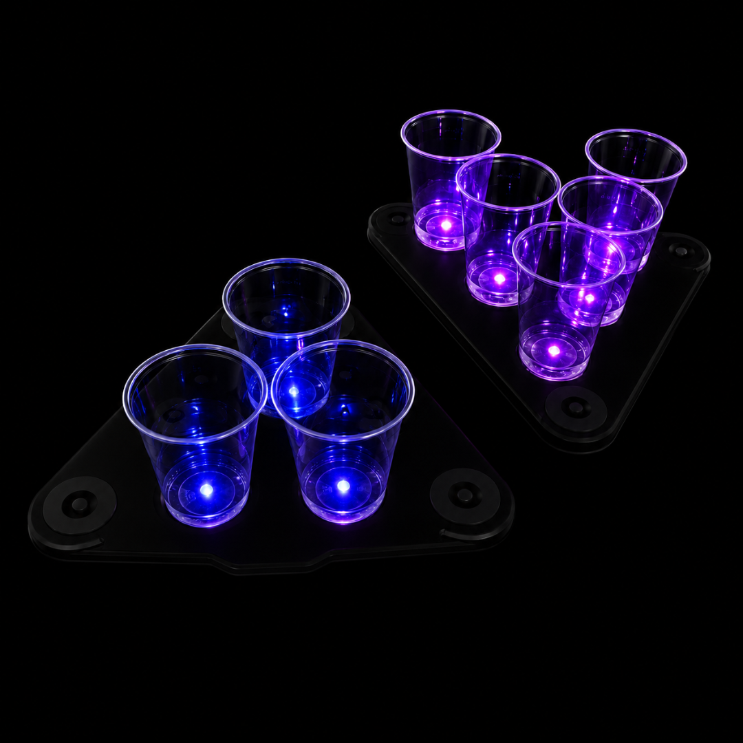 HUB Beer Pong Beleuchtung Set – 22 Becher, 7 Farben & 5 Spielmodi