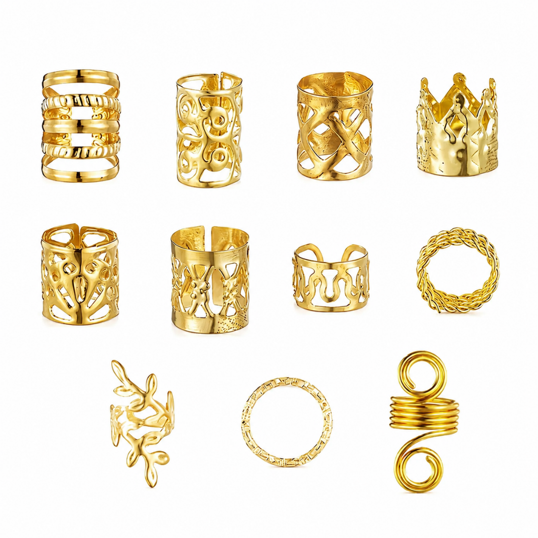 Haarringe Glam 280 teilig Gold