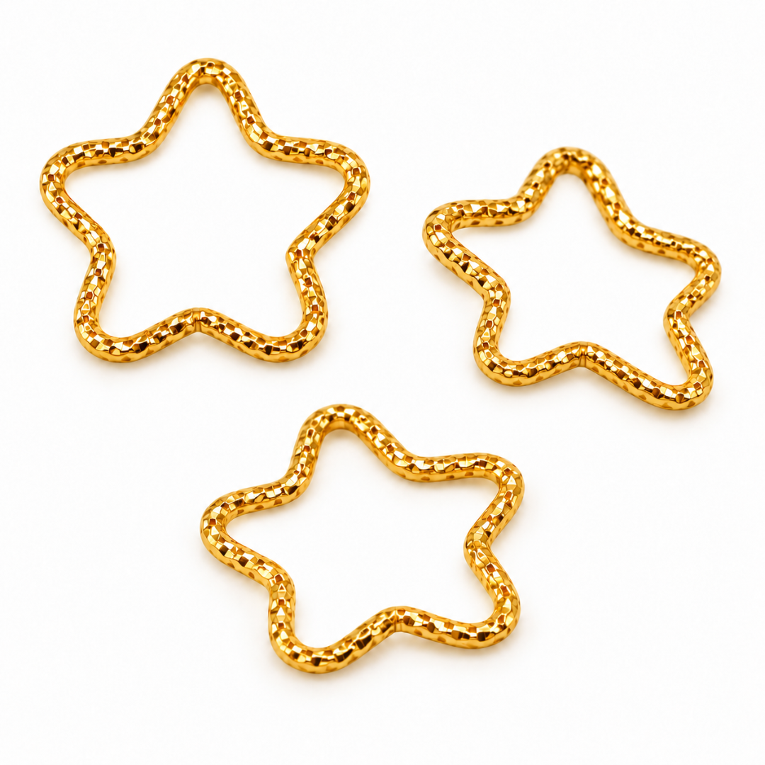 Haarringe Sterne Gold