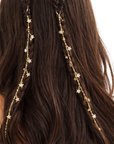 Haarschmuck Kette zum Einflechten Glitter Sterne Gold