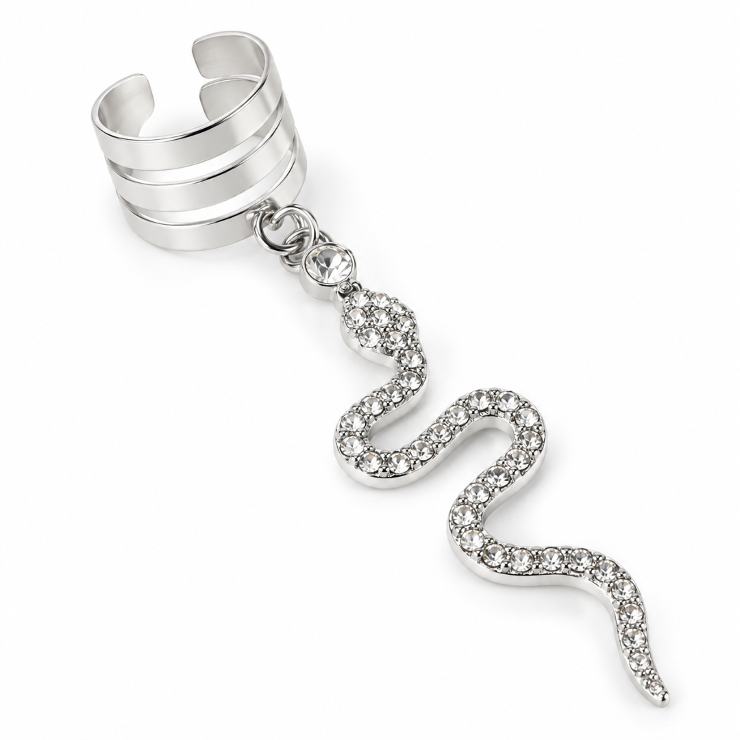 Hair Cuffs Schlange Silber 5 Stück
