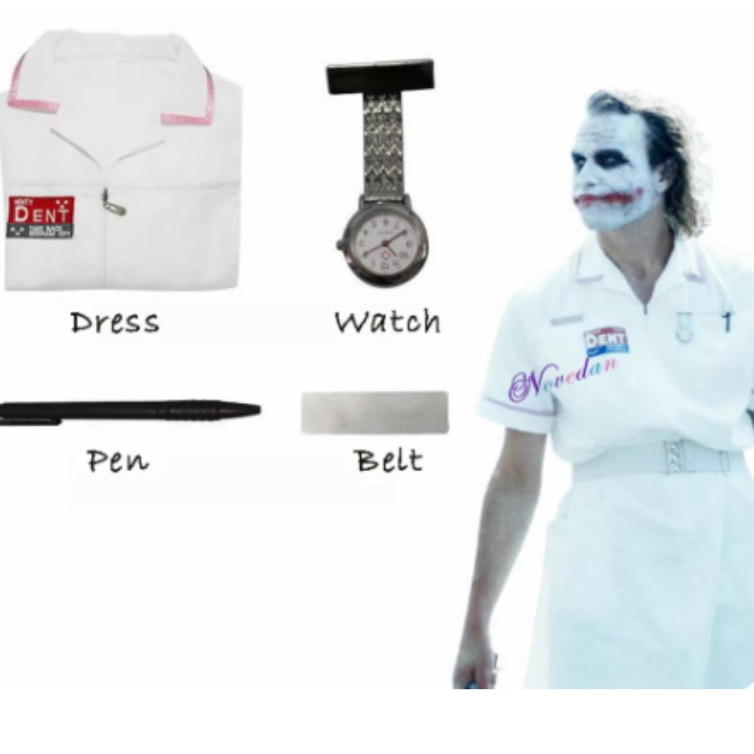 Clown Joker Krankenschwester Uniform Kostüm