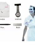 Clown Joker Krankenschwester Uniform Kostüm