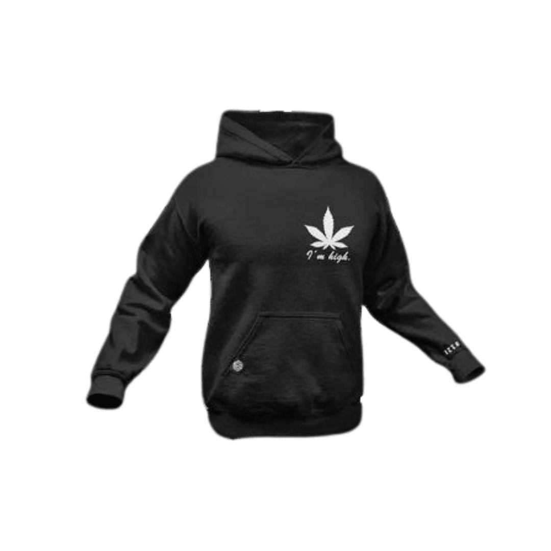 I&#39;m high Premium Hoodie (schwarz) - FestivalStuff