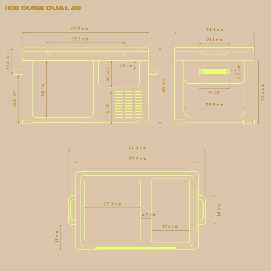 Kühlbox-Kompressor IceCube 40 Dual , 12/24/230 V, 38L