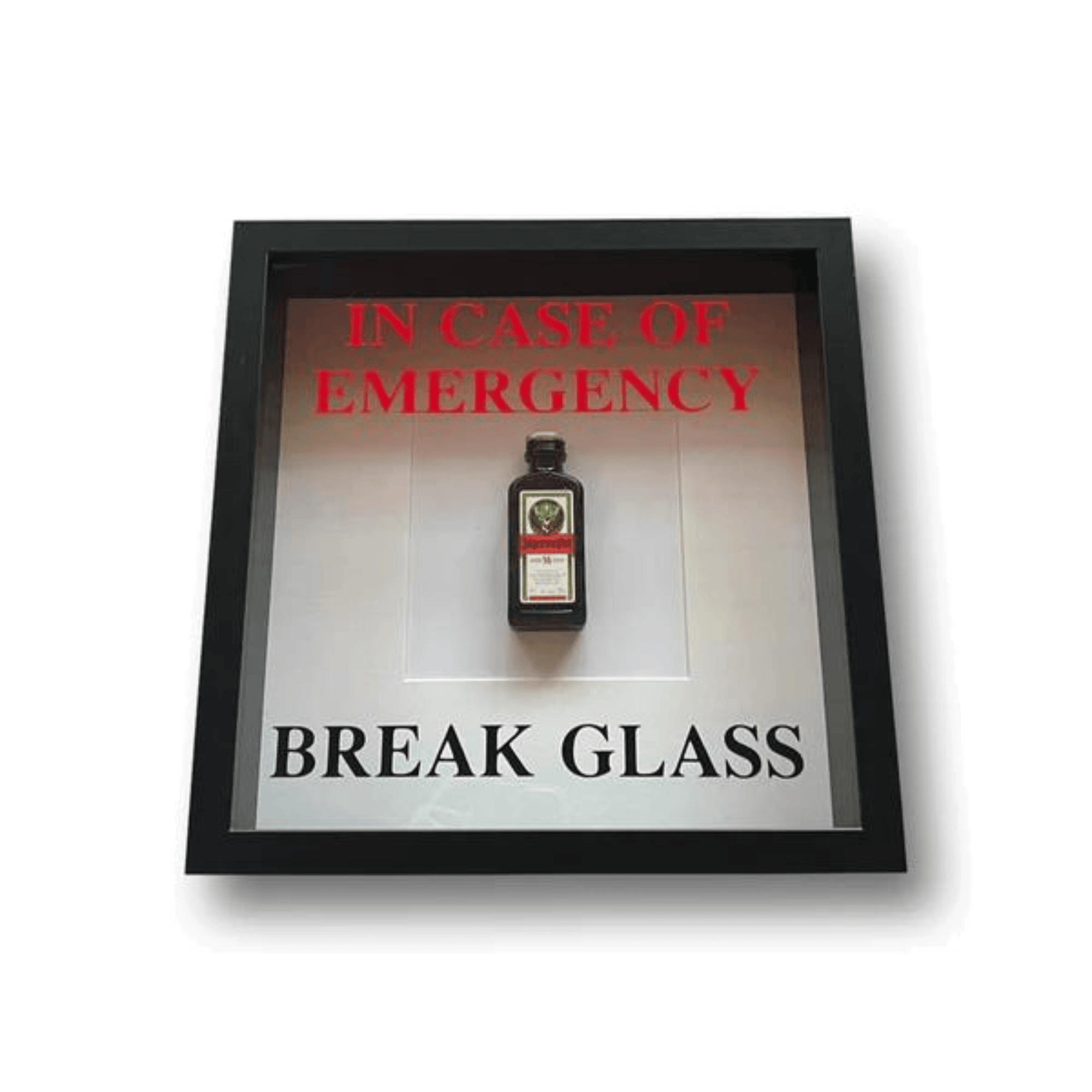 Wandbild/Bild „In Emergency - Break Glass - Jägermeister Spaß im Rahmen - FestivalStuff