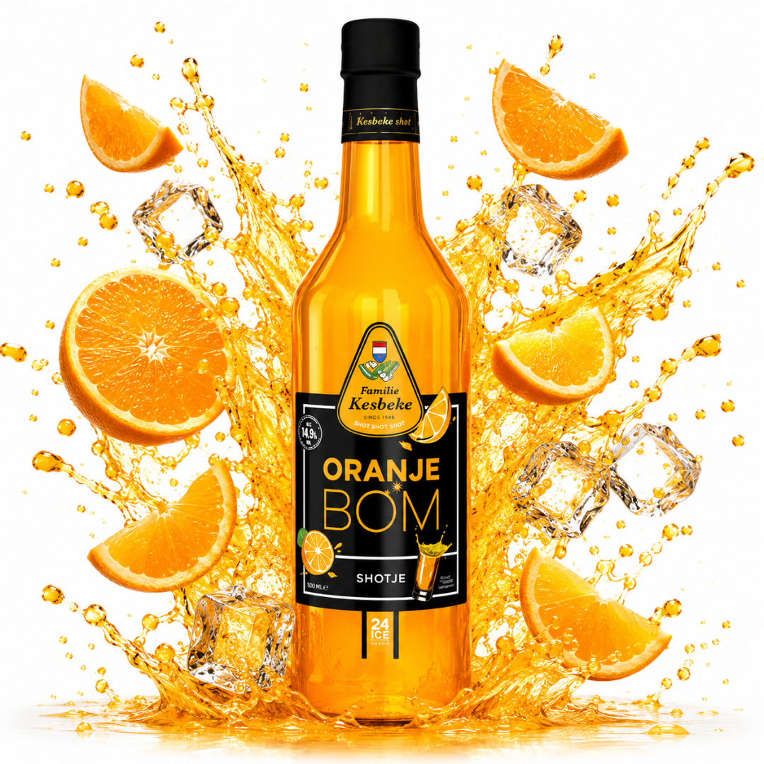 Kesbeke Oranje Bom Shot 500 ml – Orangenlikör 14,9 % Vol.