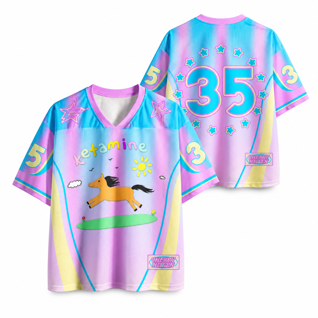 Ketamine Festival Trikot Pastell Pink