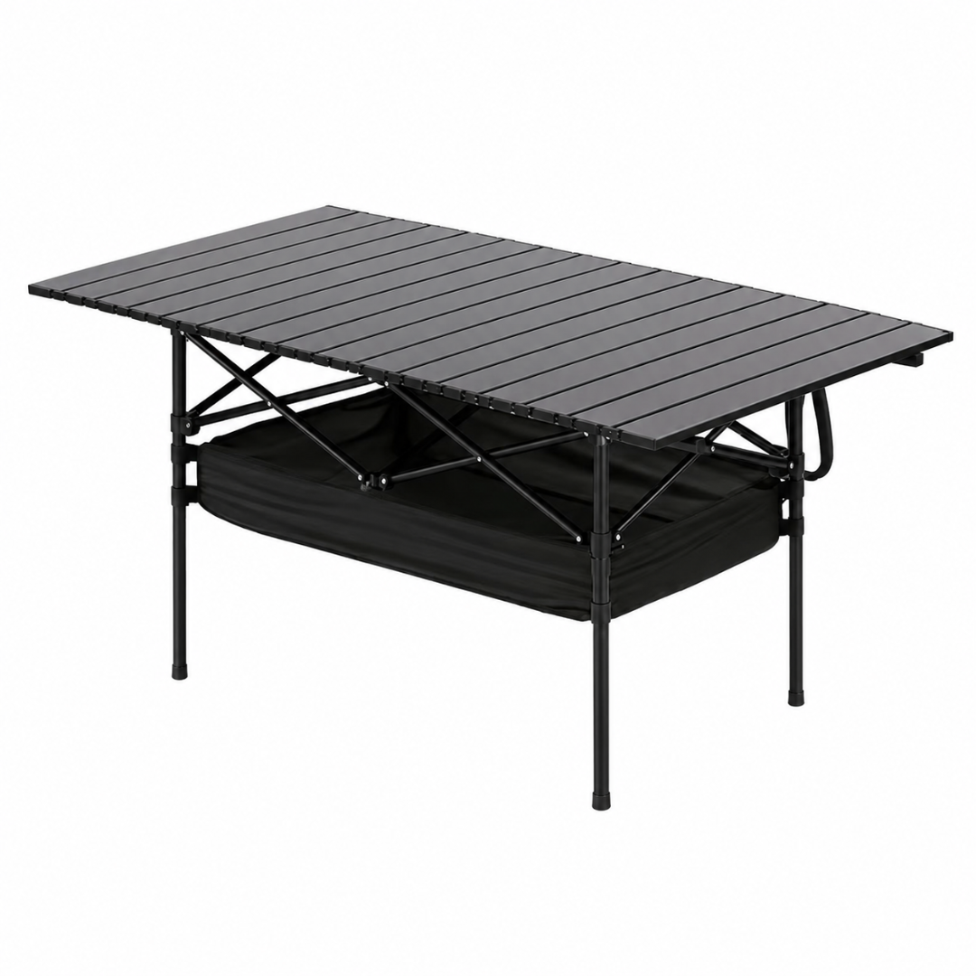 Klappbarer Campingtisch Schwarz 117 x 55 cm