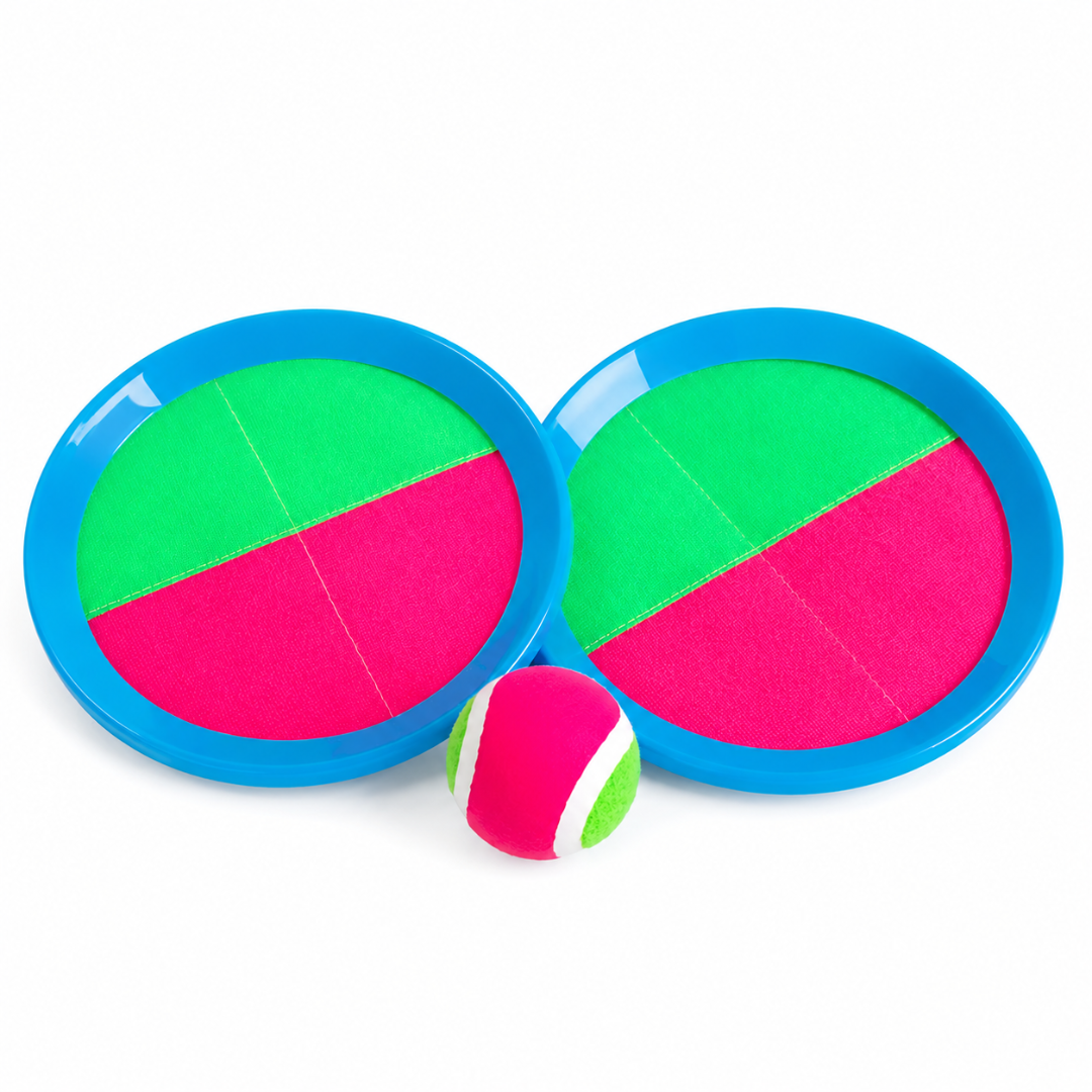 Klettball-Spiel Set mit 2 Fangscheiben & Ball