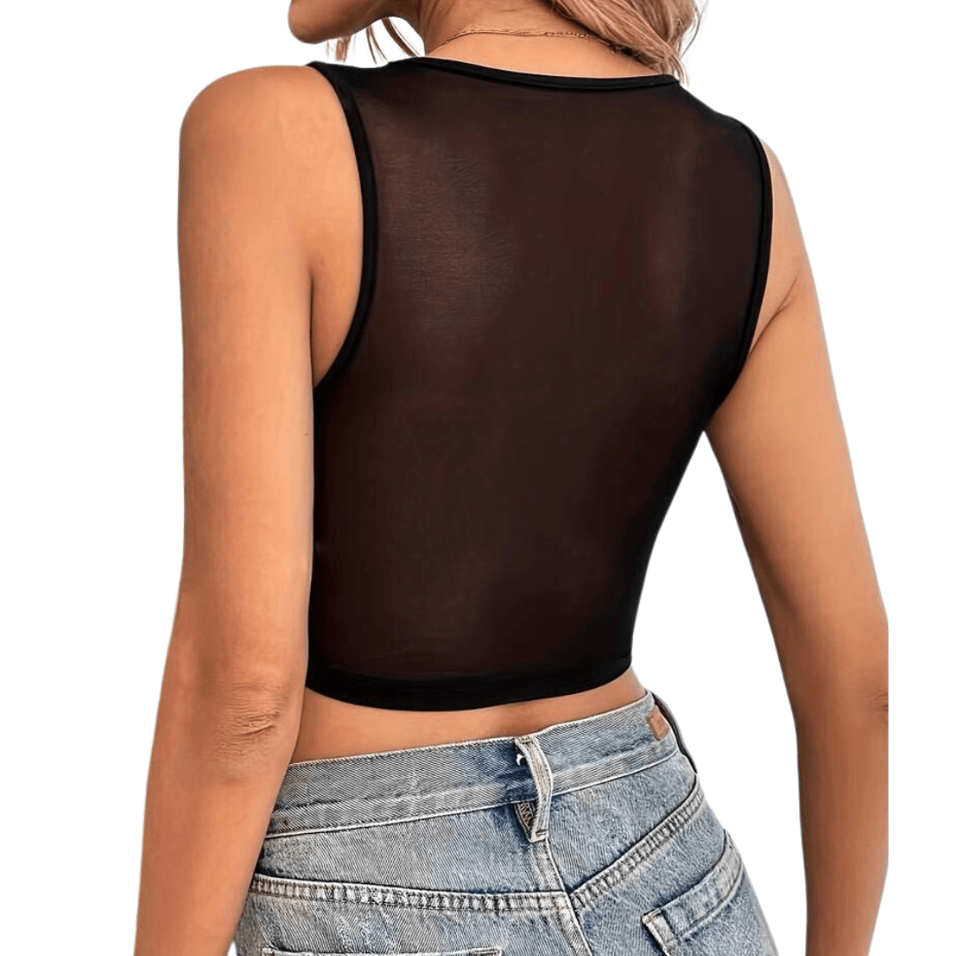 Crop Top mit V- Ausschnitt - FestivalStuff