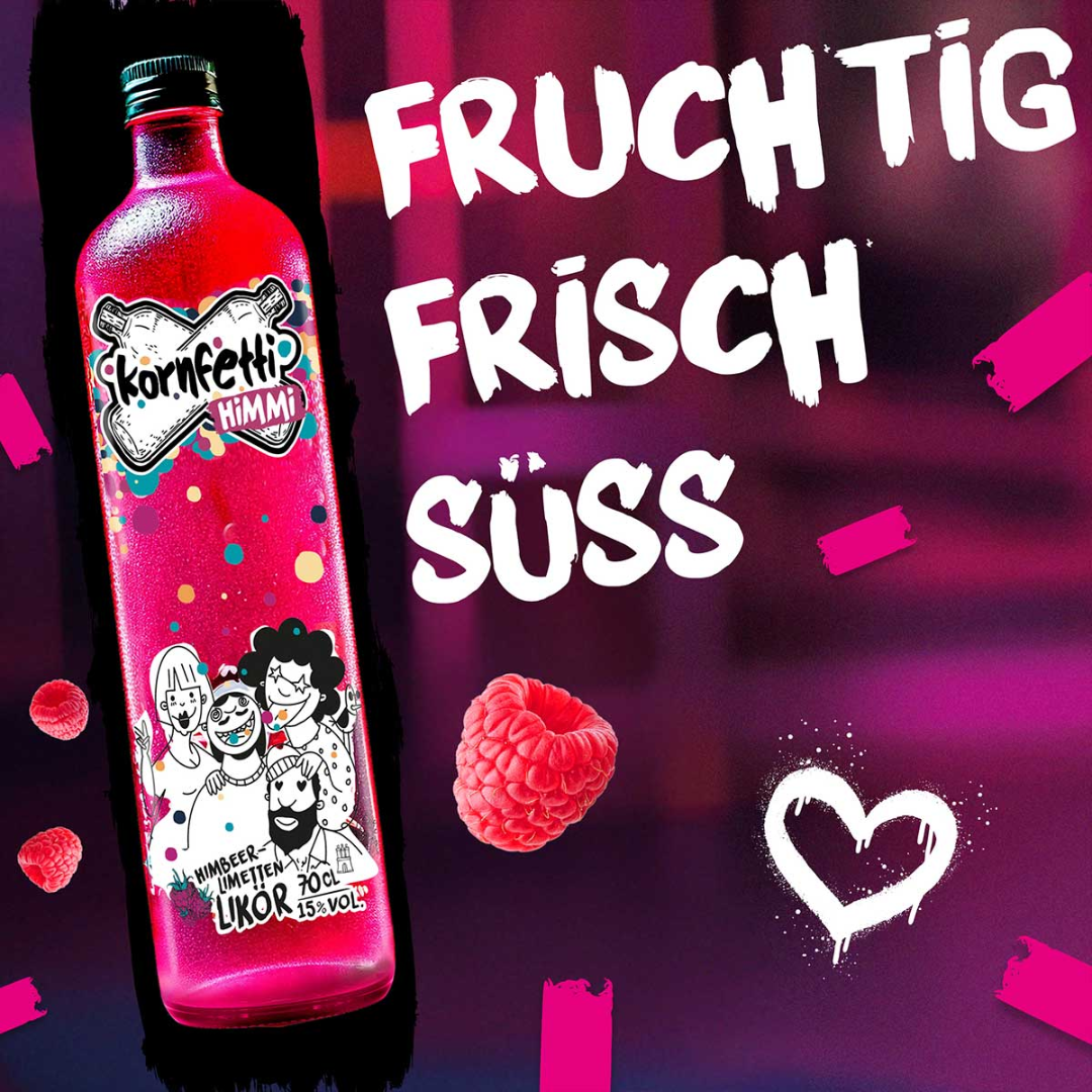 Kornfetti Himmi Shot 0,7 l – Himbeer-Limette Shot