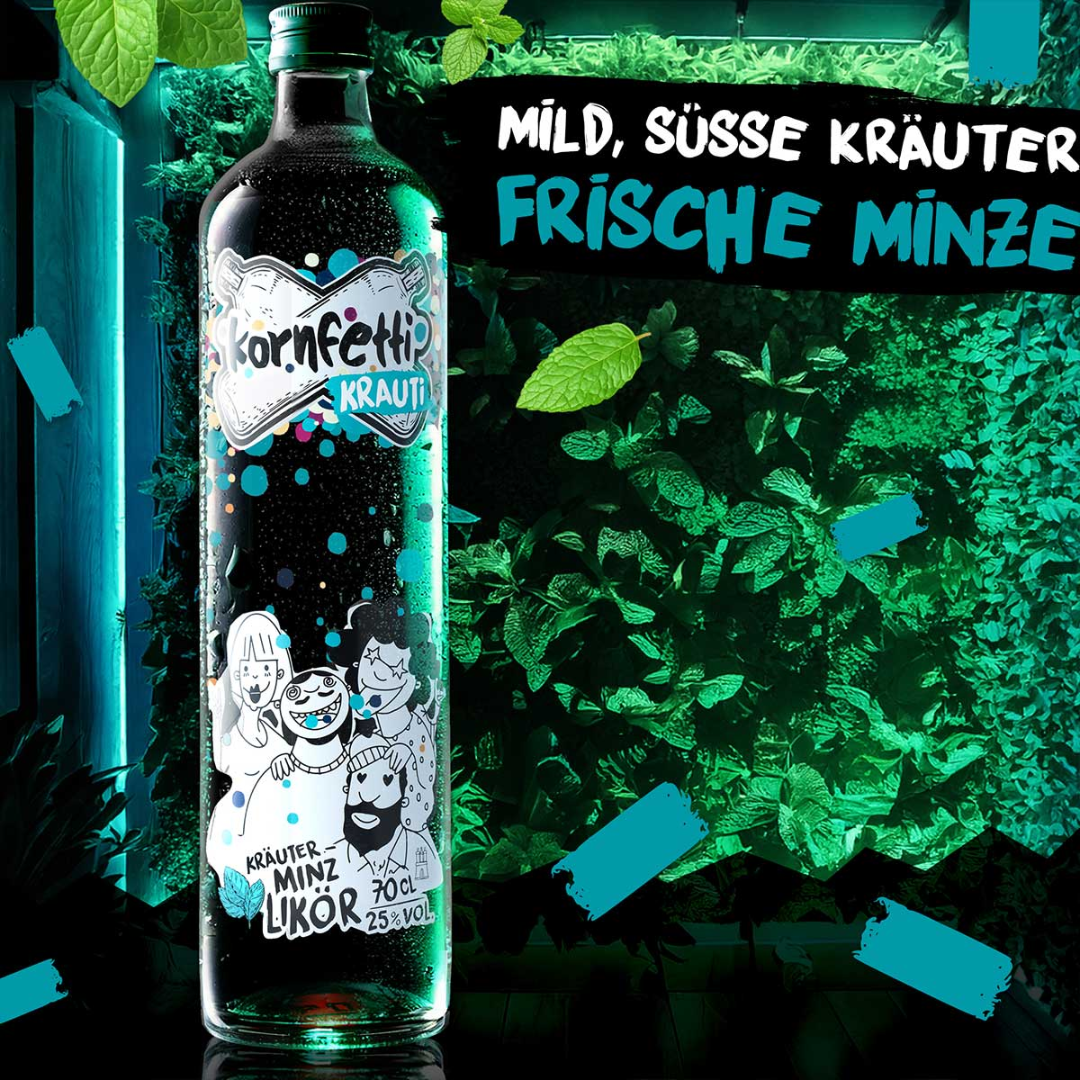 Kornfetti Krauti Shot 0,7 l – Kräuter & Minze Shot