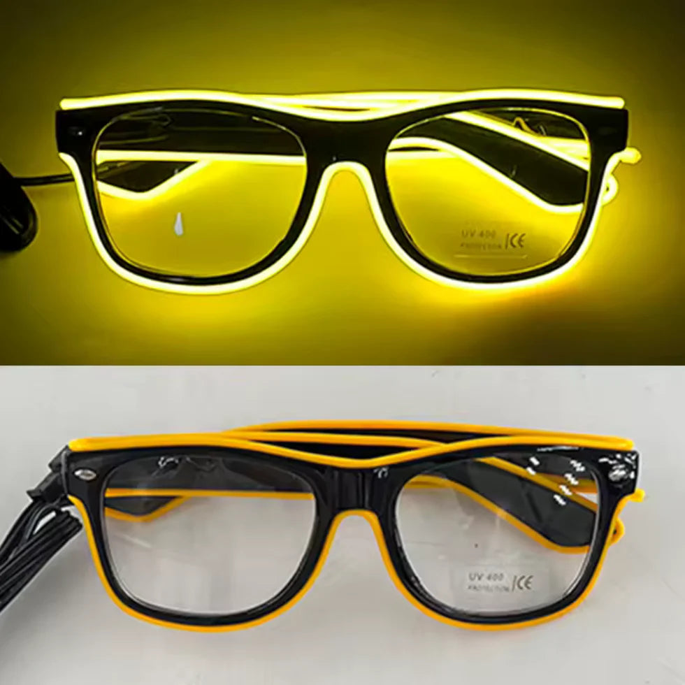 LED-Neonbrille Gelb