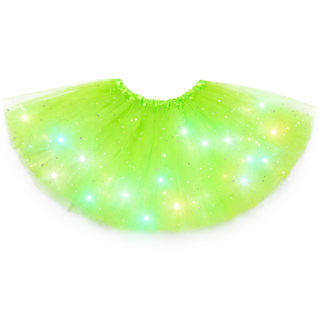 LED Tüllrock Grün