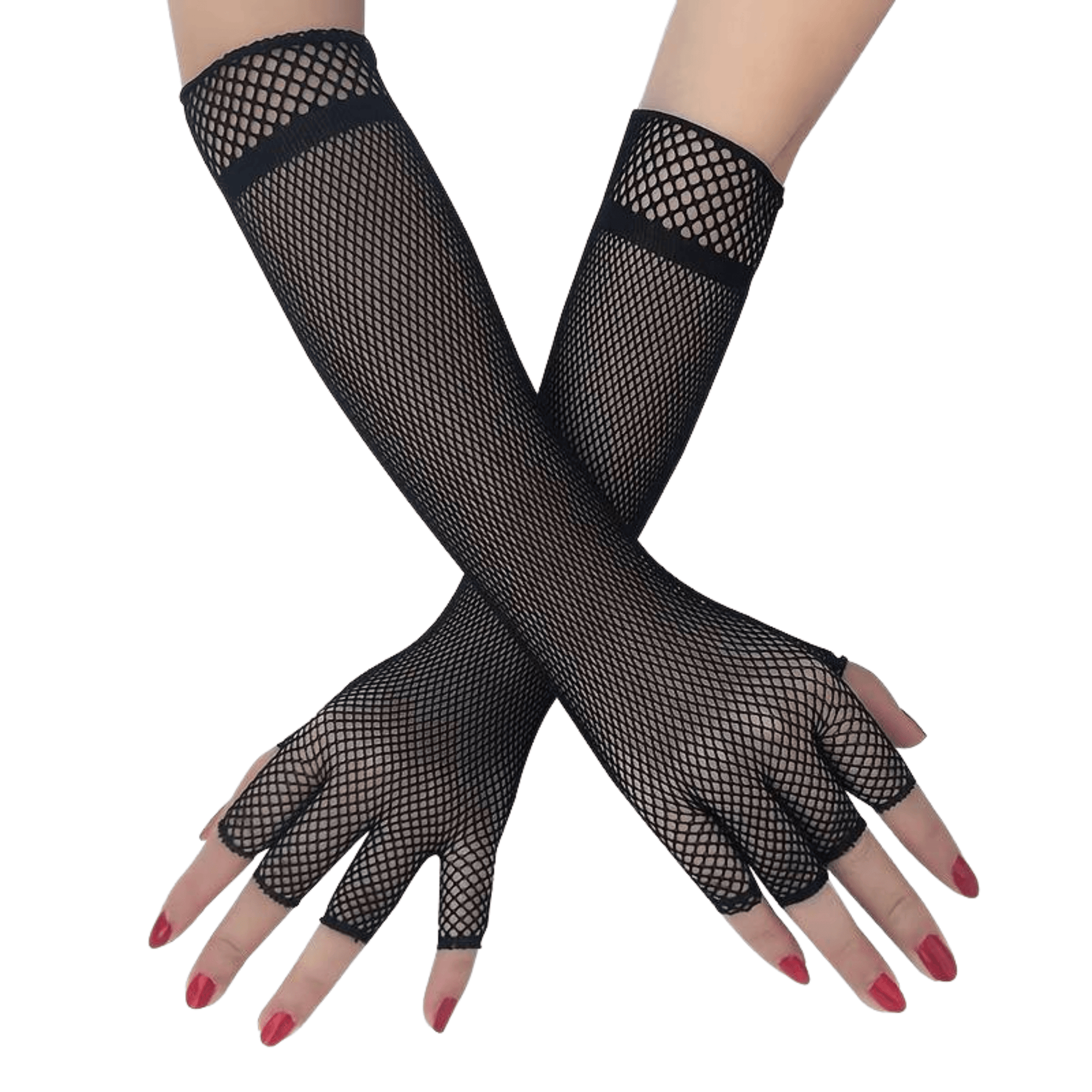 Lange Handschuhe Netz Optik - FestivalStuff