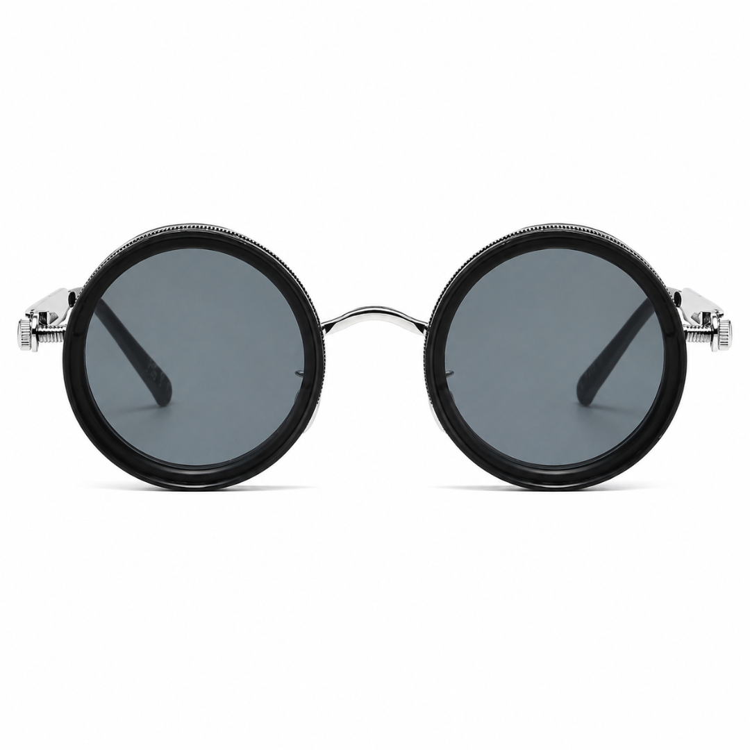 Steampunk ND Sonnenbrille Silber – Verstellbare Sonnenbrille UV400