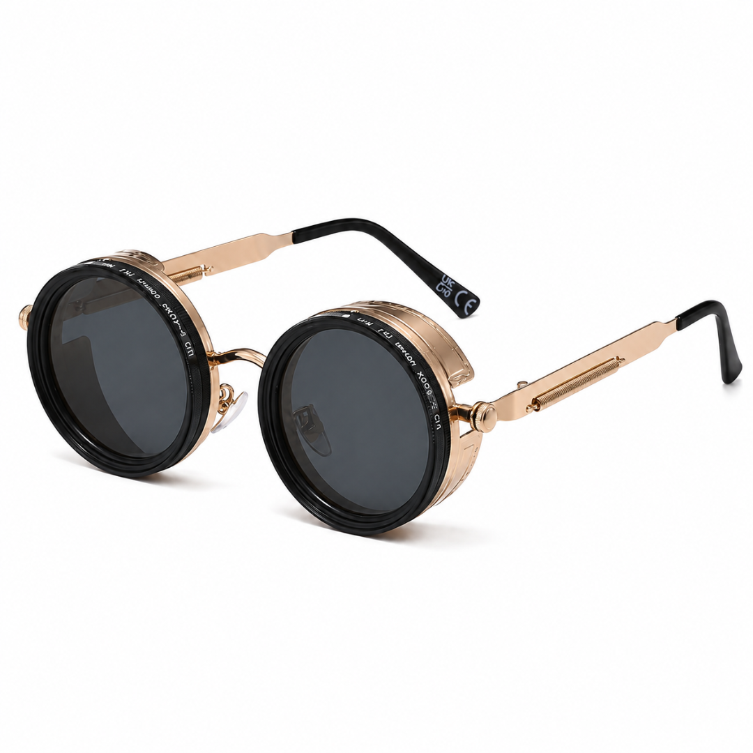 Steampunk ND Sonnenbrille Gold – Verstellbare Sonnenbrille UV400