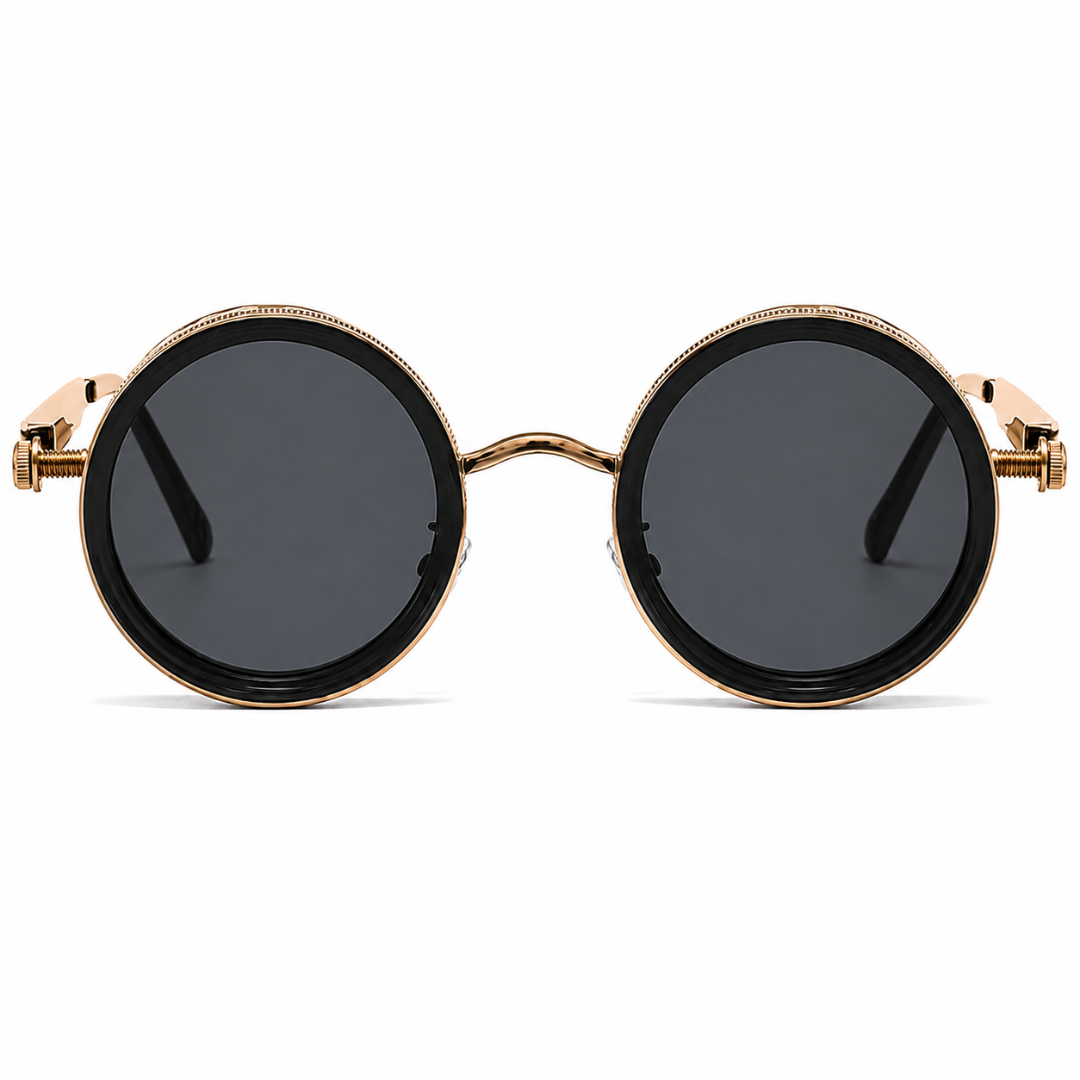 Steampunk ND Sonnenbrille Gold – Verstellbare Sonnenbrille UV400