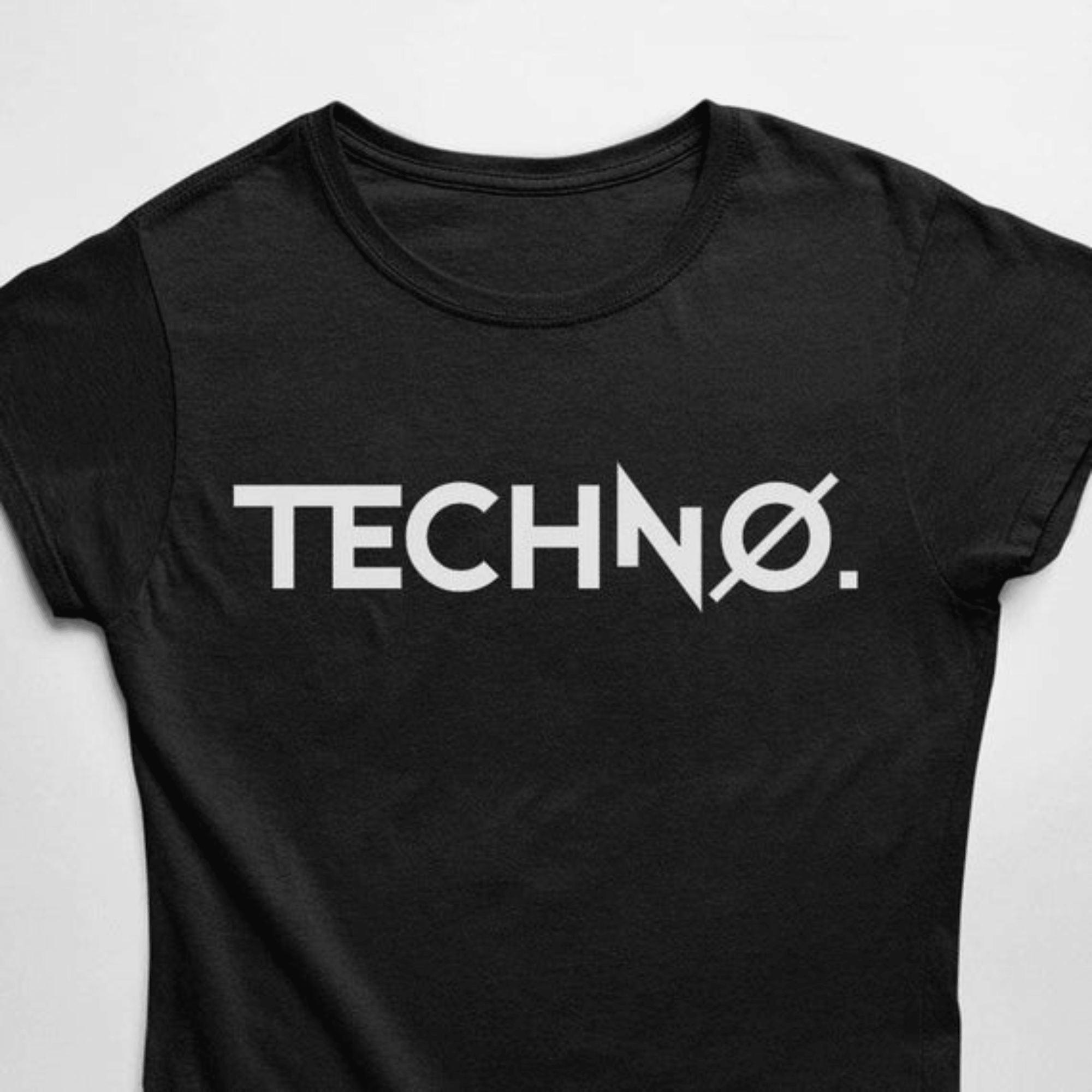 &#39;New Techno&#39; T-Shirt (schwarz / Frauen) - FestivalStuff