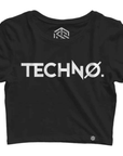 'New Techno' Crop Top (schwarz) - FestivalStuff