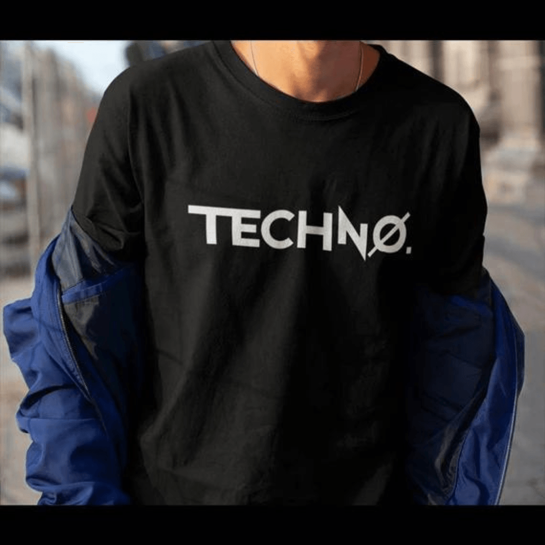 'New Techno' T-Shirt (schwarz / unisex) - FestivalStuff