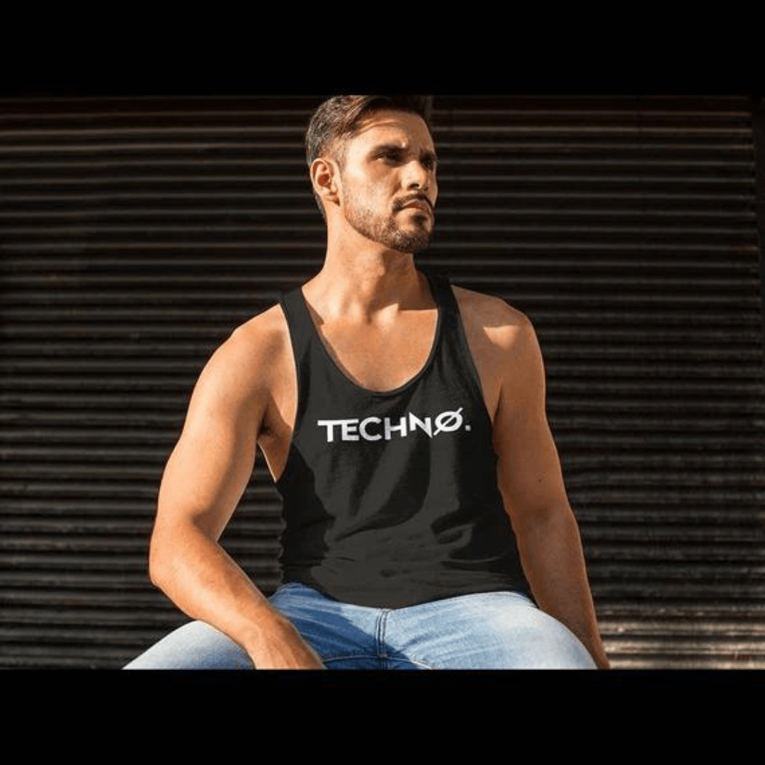 'New Techno' Tank Top (schwarz) - FestivalStuff